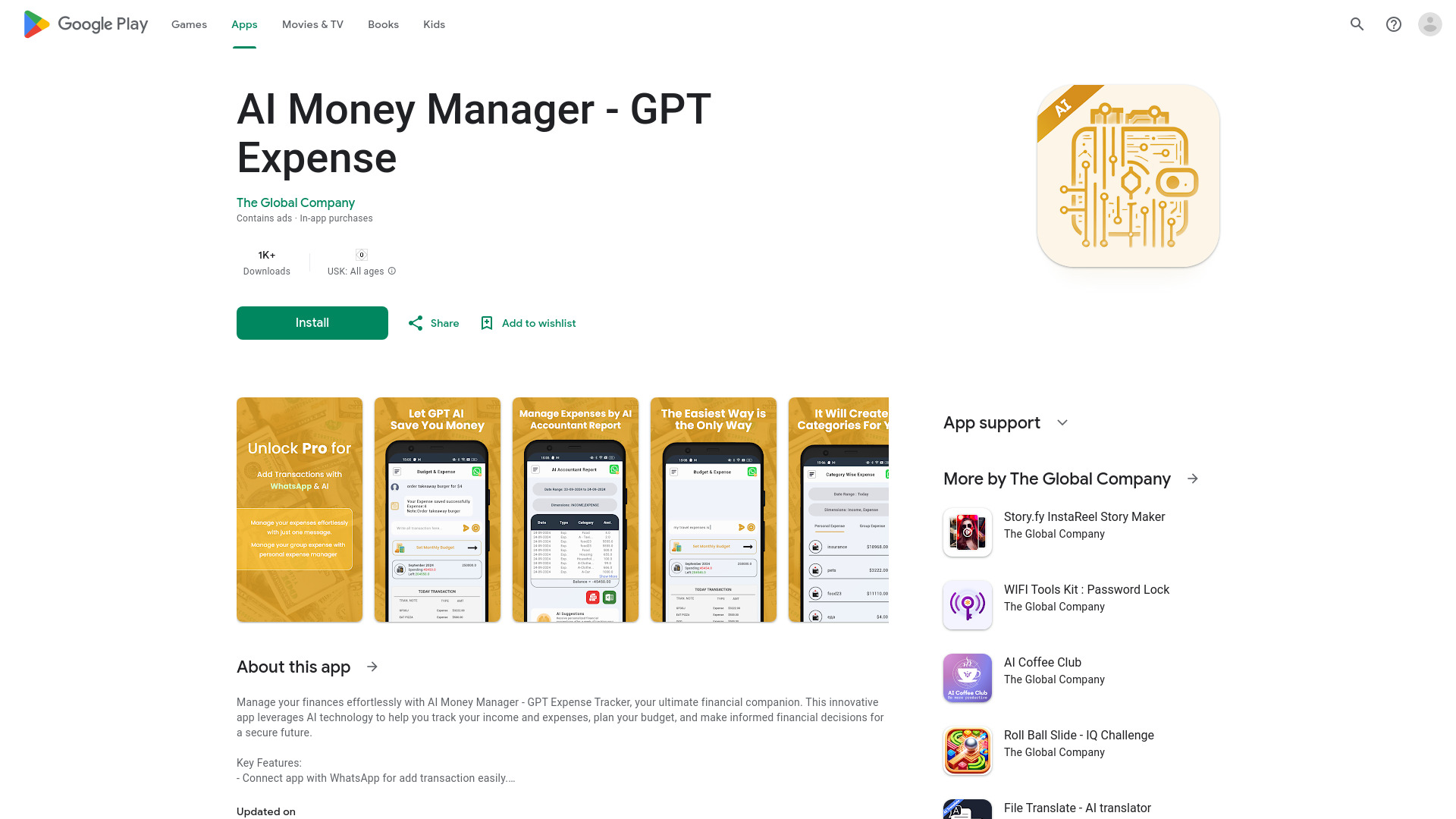 AI Money Manager - GPT Based Expense App