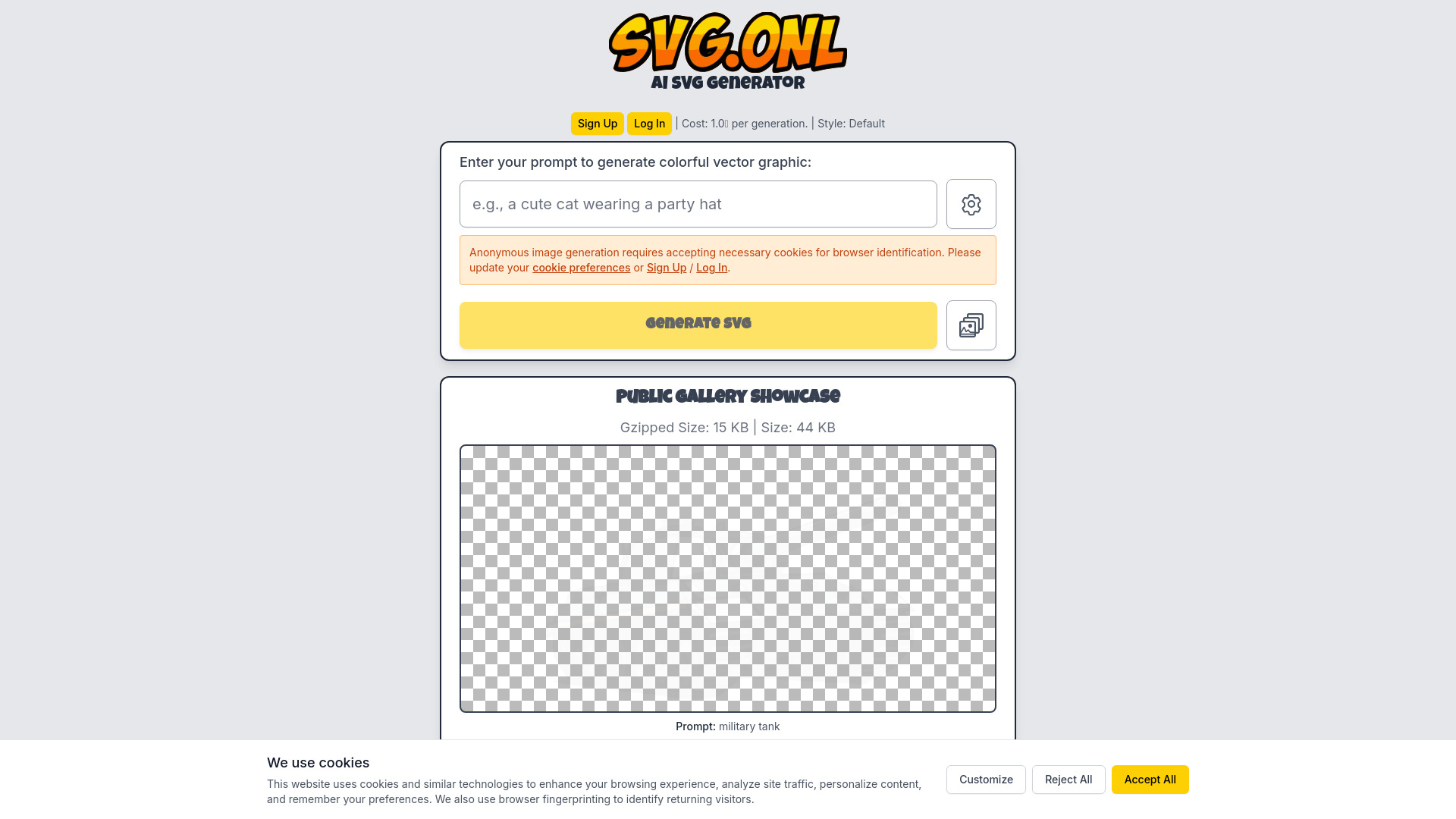 AI SVG Generator | text to SVG | svg.onl