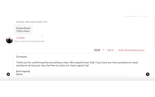 Airbnb AI Message Assistant by Homesberg