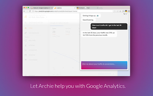 Archie.AI: Google Analytics Chatbot