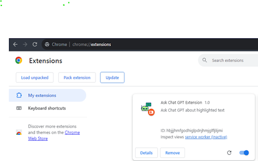 Ask Chat GPT Extension