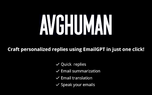 Avghuman: Email Writer, EmailGPT for Gmail