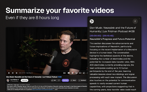 Awesum: AI YouTube video summaries