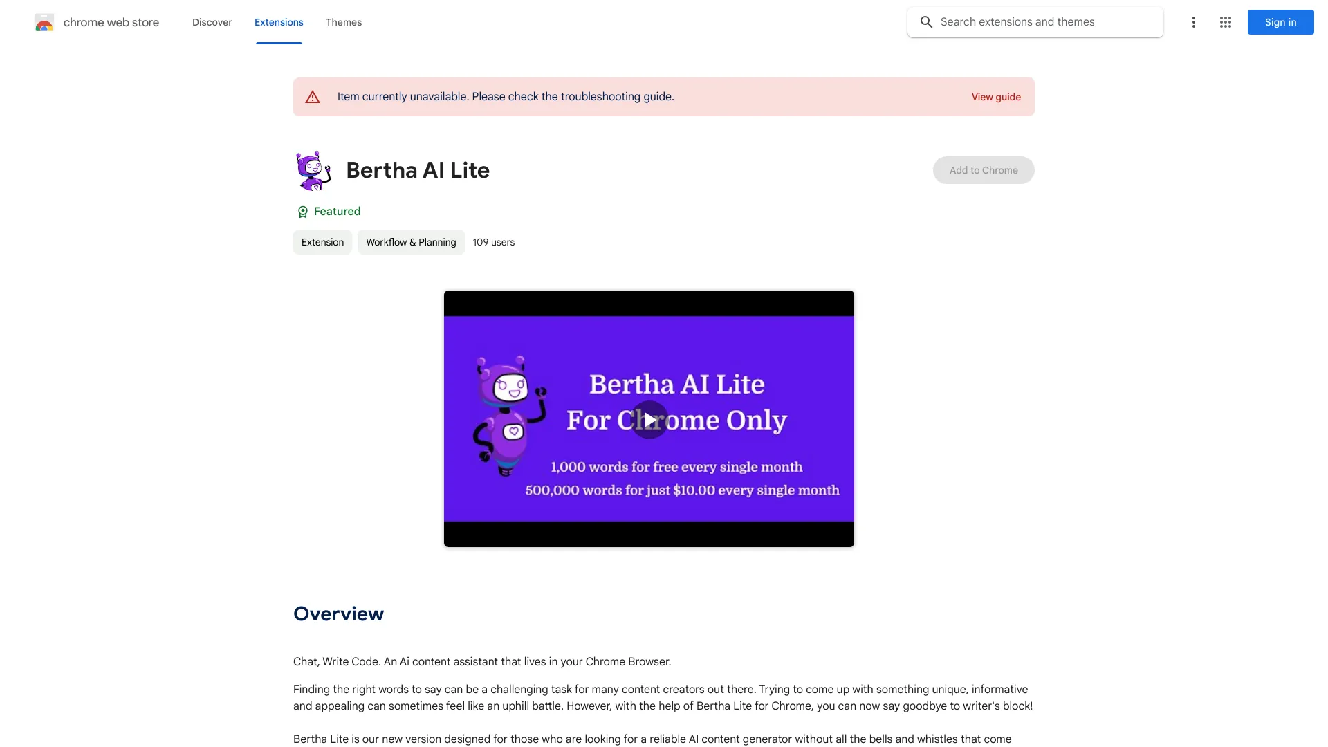 Bertha AI Lite