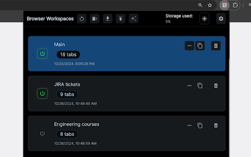 Browser Portable Workspaces