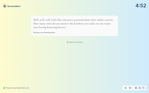 BrowserBurn - Roast Your Browsing Habits
