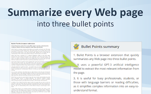 Bullet Points: summarize Web pages with GPT-3