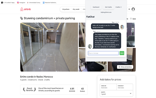 ChatFlat: Chat with any flat of Idelista/AirBnB with AI