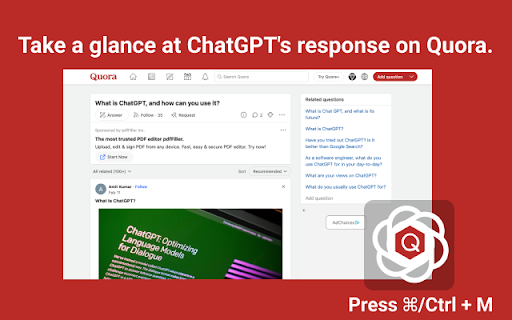 ChatGPT Assistant For Quora™