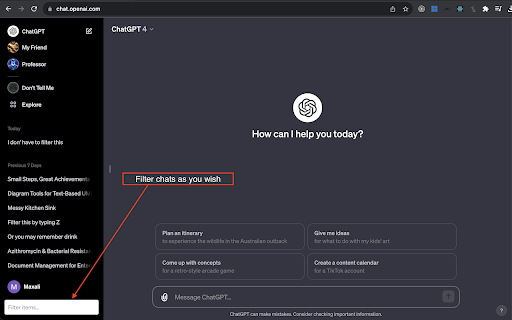 ChatGPT Chats Filter