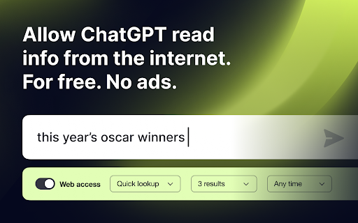 ChatGPT Search Connect with internet access