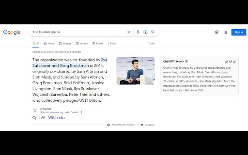 ChatGPT Search Google