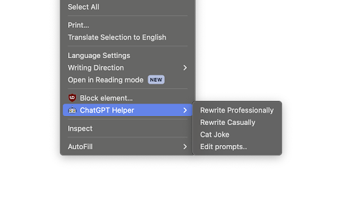 Chrome ChatGPT Helper