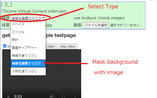 Chrome Virtual Camera