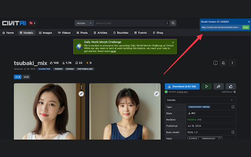 Civitai Download Link Finder