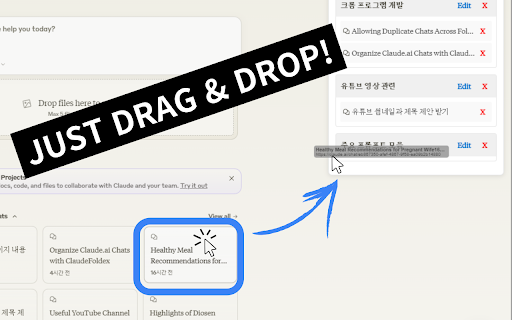 ClaudeFoldex: AI 채팅 폴더 정리 도구