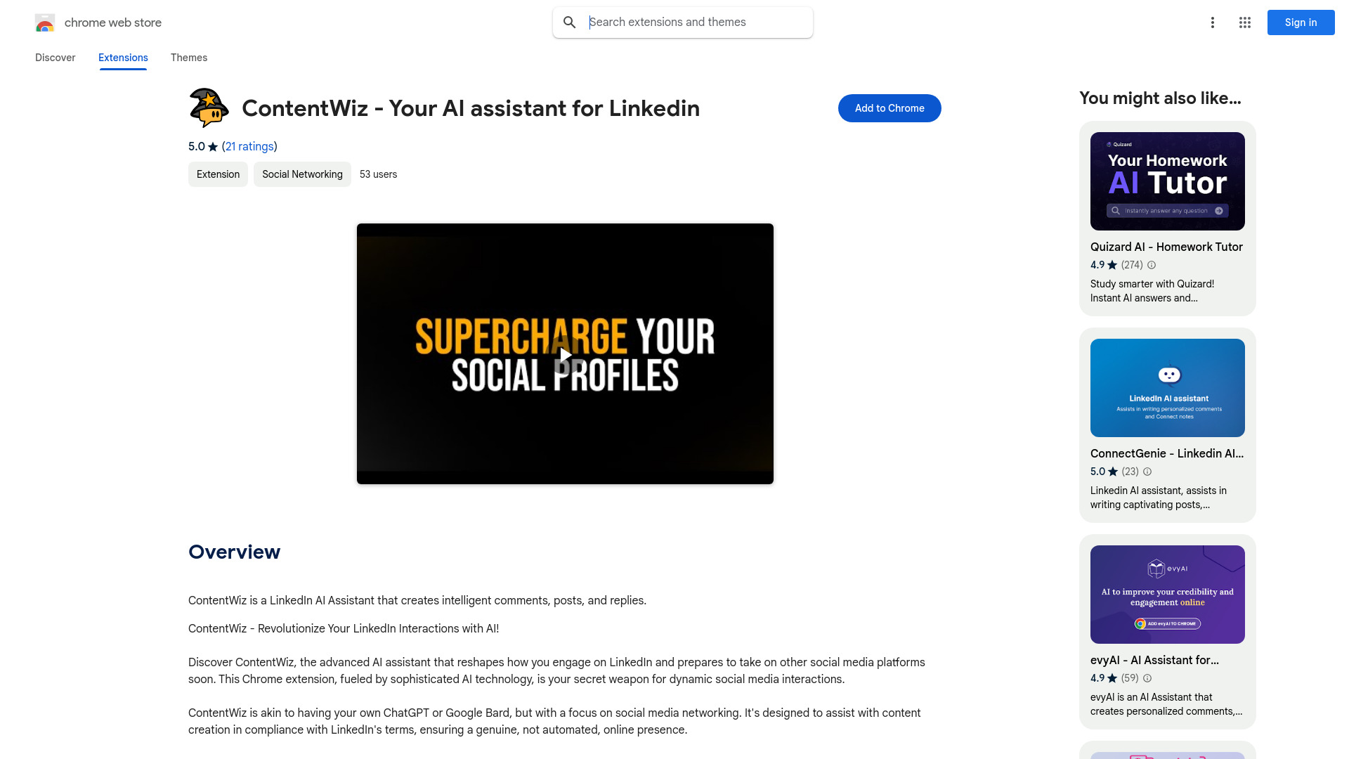 ContentWiz - Your AI assistant for Linkedin