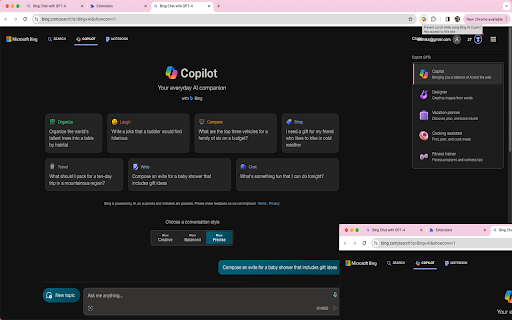 Copilot - Prevent scroll down to search page