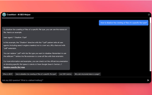 Crawltbot - AI SEO Helper