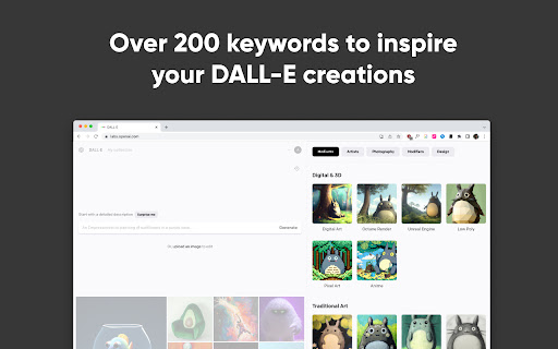 DALL-E Keyword Dictionary - Dallelist