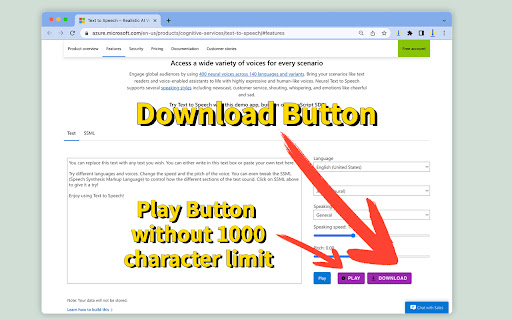 Downloader for Microsoft™ Text-to-Speech