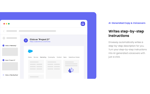 Driveway: AI Screenshot Guides, SOPs, & Demos