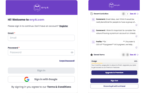 evyAI - Content AI for LinkedIn using OpenAI