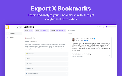 Export X Bookmarks