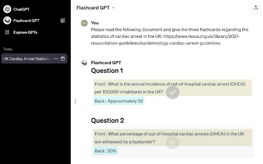 Flashcard GPT Chrome Extension