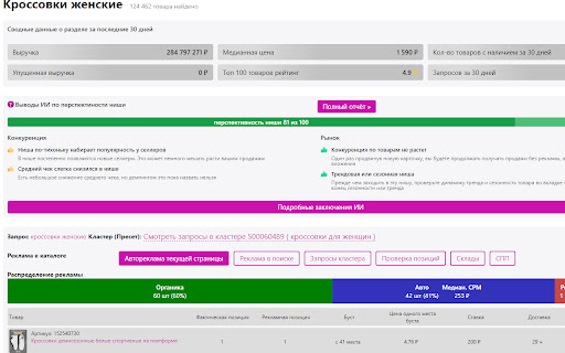 GetData - бесплатная аналитика  Wildberries