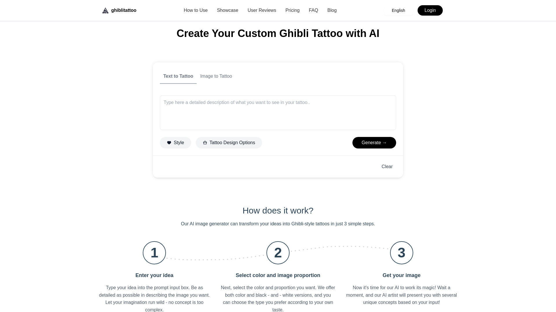 Ghibli Tattoo Generator