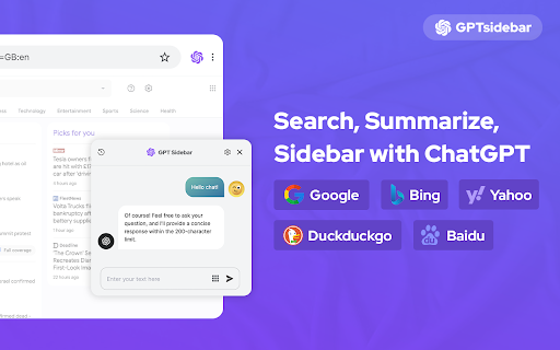 GPT Sidebar - Search with ChatGPT