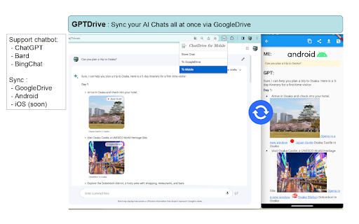 GPTDrive: Mobile Hub for ChatGPT, Bard, Bing