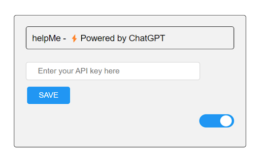 helpMe - ⚡Powered by ChatGPT