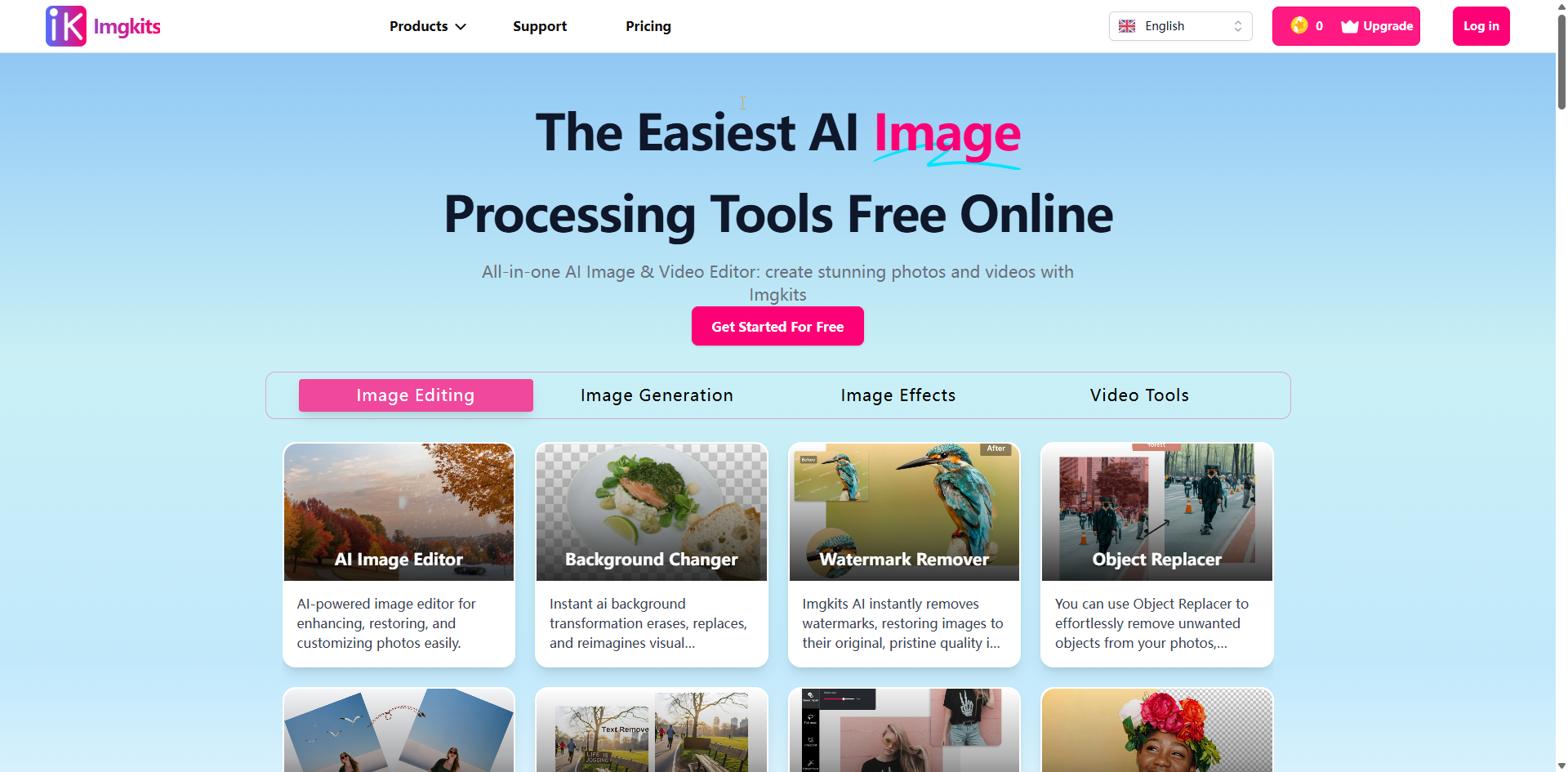Imgkits - Top AI Image & Video Processing Tools Online