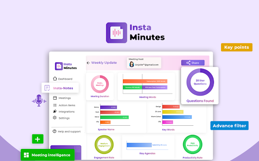 Instaminutes - #1st Meeting Intelligence tool