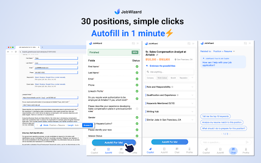 JobWizard - Job Application Copilot & Autofill