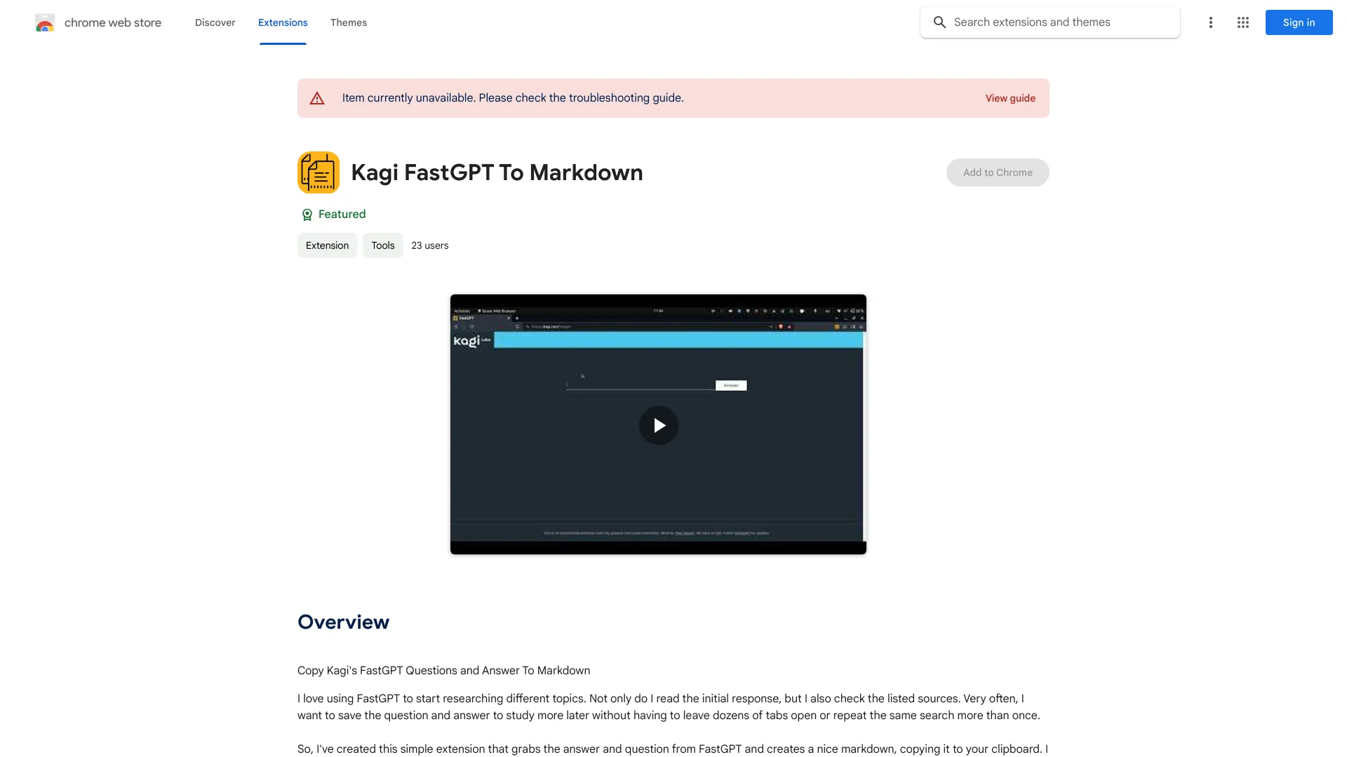 Kagi FastGPT To Markdown