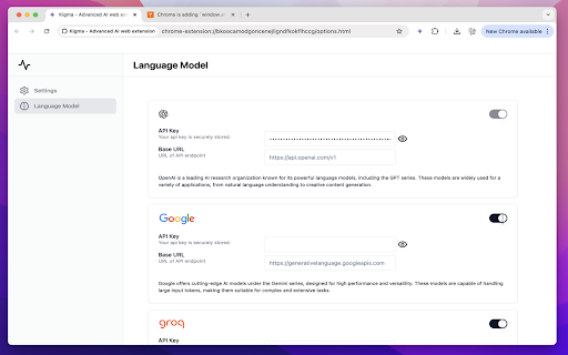 Kigma - Advanced AI web extension