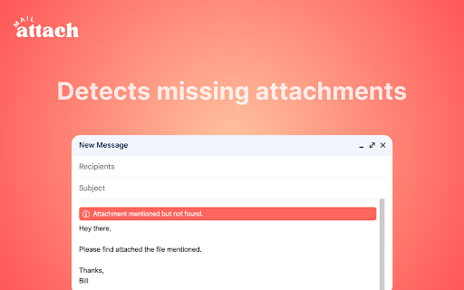 MailAttach - Missing-Attachment Alert for Gmail - powered by AI