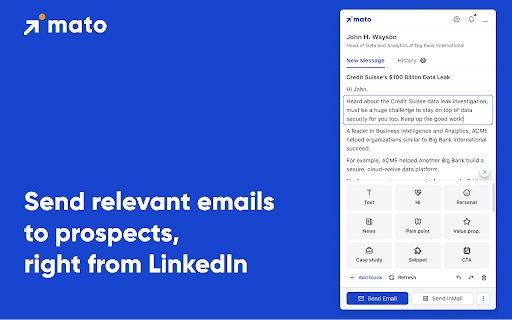 Mato.ai: Write Relevant B2B Sales Outreach