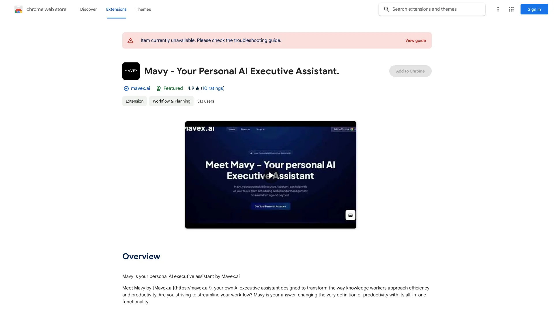 Mavy - Your Personal AI Executive Assistant.