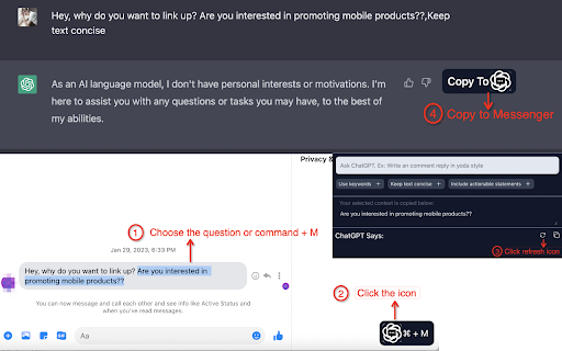 Message Chatbot: AI-Powered by Chat GPT-4