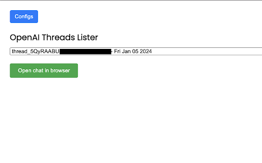 OpenAI Thread Lister