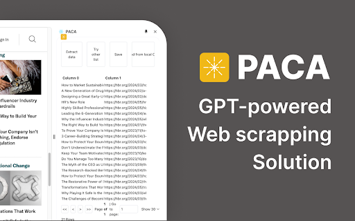 PACA: GPT-Powered Web Scraping Tool