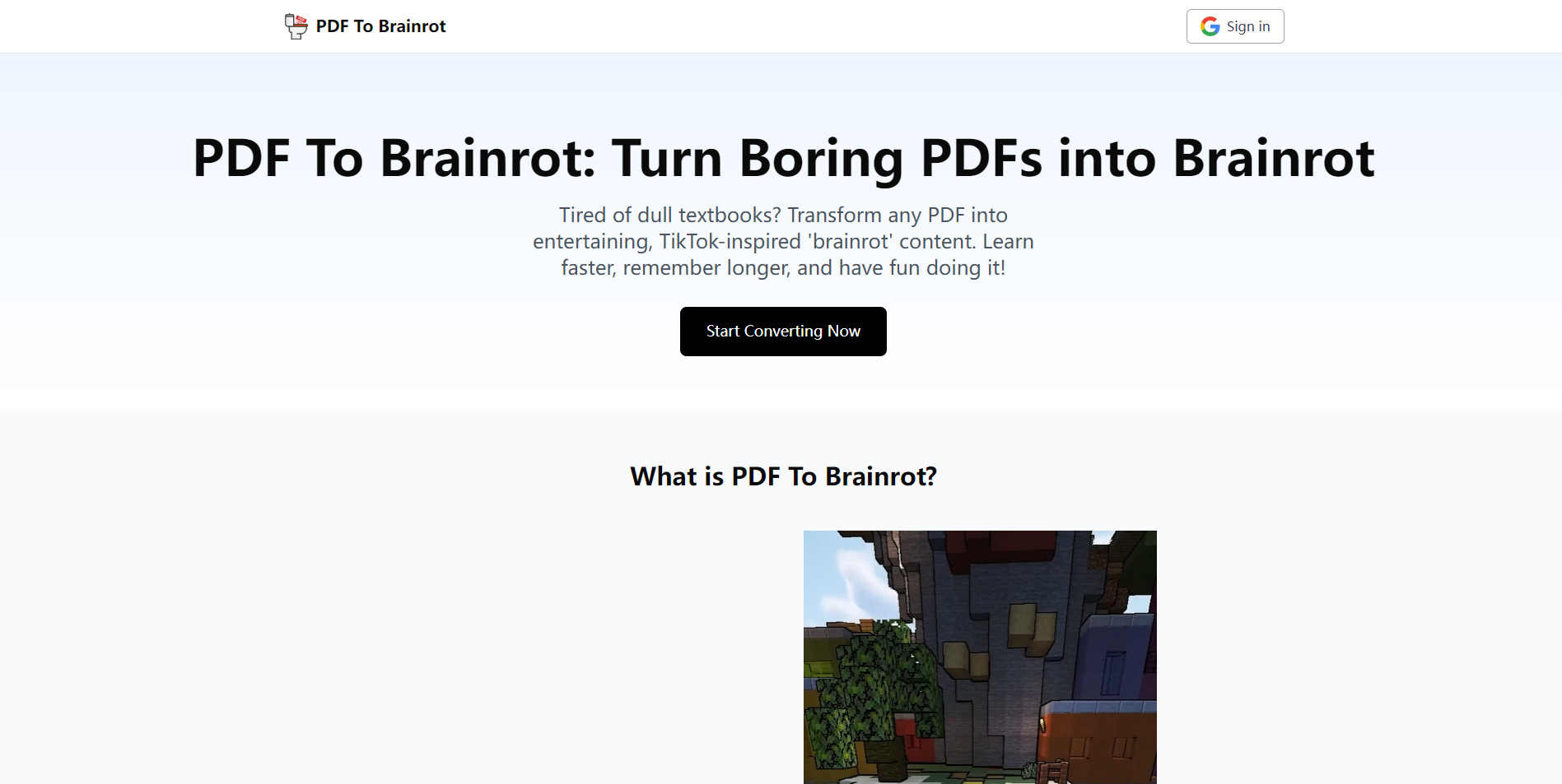 PDF To Brainrot AI