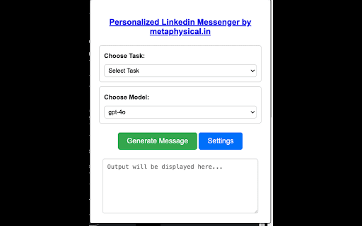 Personalized Linkedin Messenger by Metaphysical