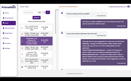 PrimeHost AI Web Extension for Channel Managers