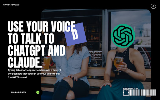 Promptheus 2 - Talk to ChatGPT, Claude With Your Voice