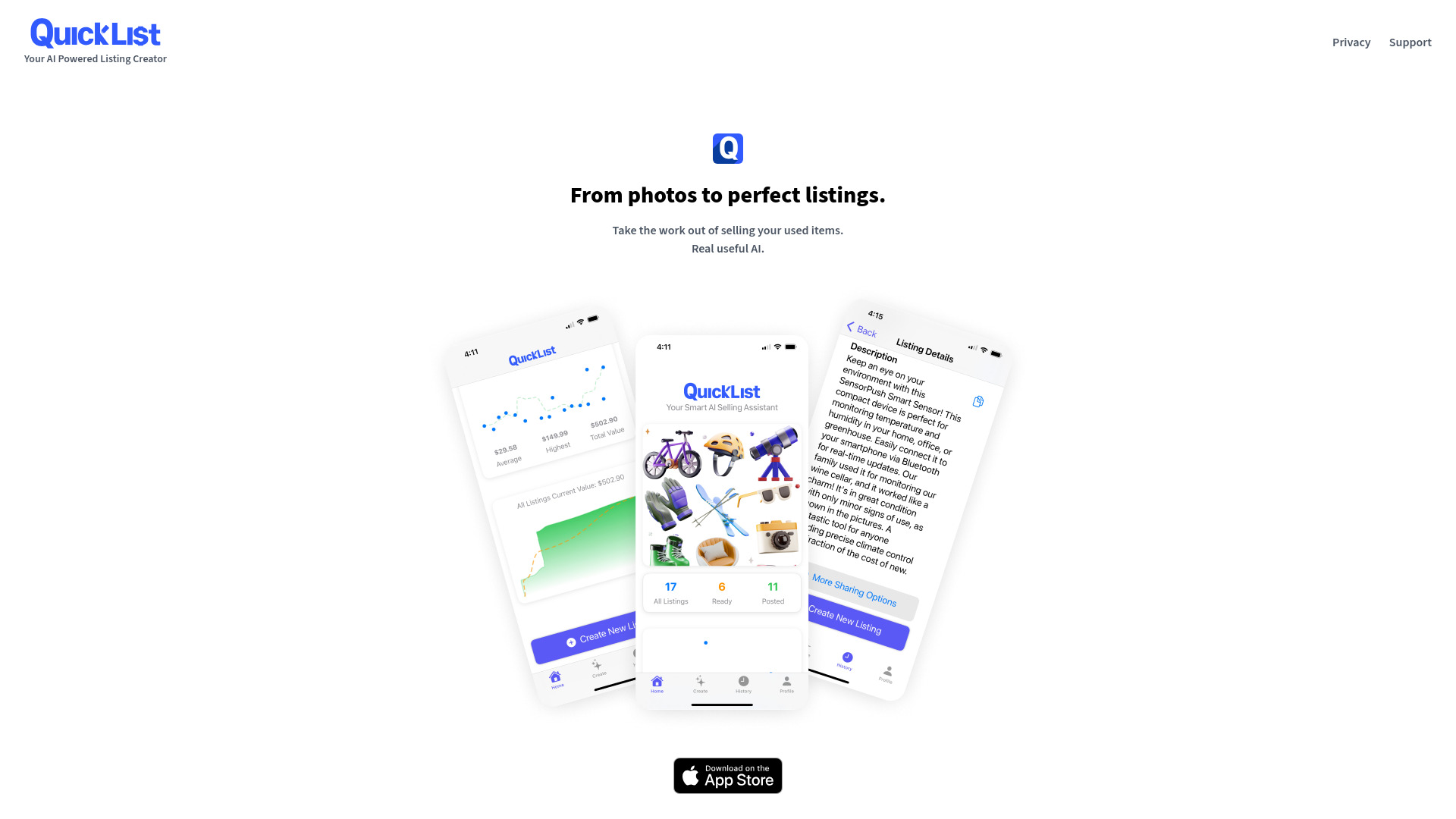 QuickList AI Listing Creator